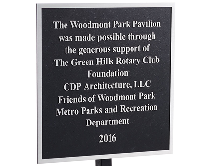 Dedication plaque